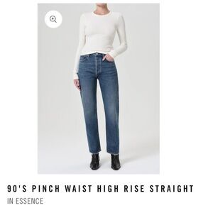 Agolde 90s Pinch Waist High Rise Straight Jeans